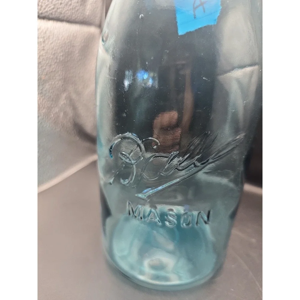 Ball Mason Quart Jar Aqua Blue 